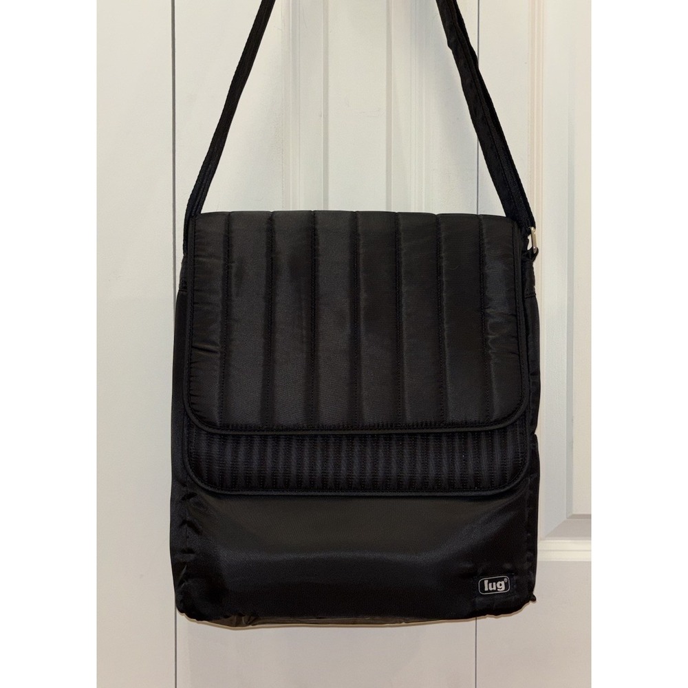 Lug Black Messenger Crossbody Tote Bag Carryall
